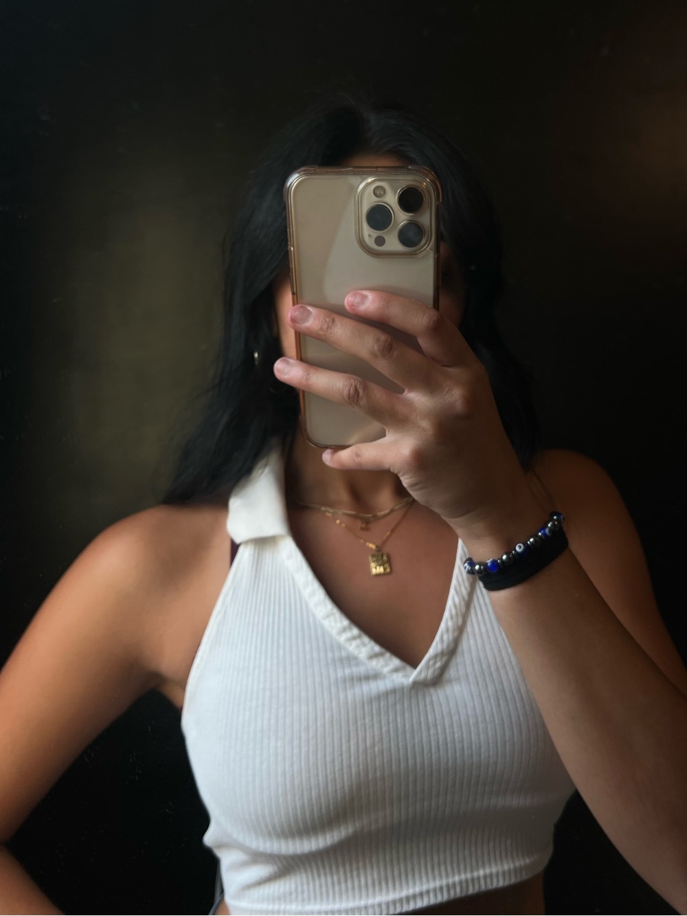 H&M White Ribbed Halter Crop Top - Picture 3 of 3